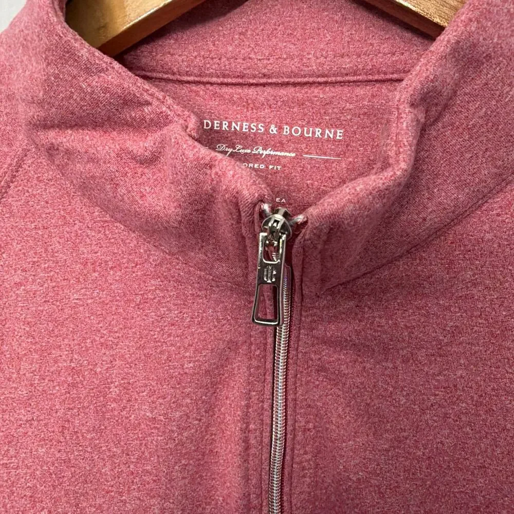Holderness & Bourne The Westland 1/4 Zip Mens XL Golf Pullover Tailored Fit Red - Picture 6 of 12